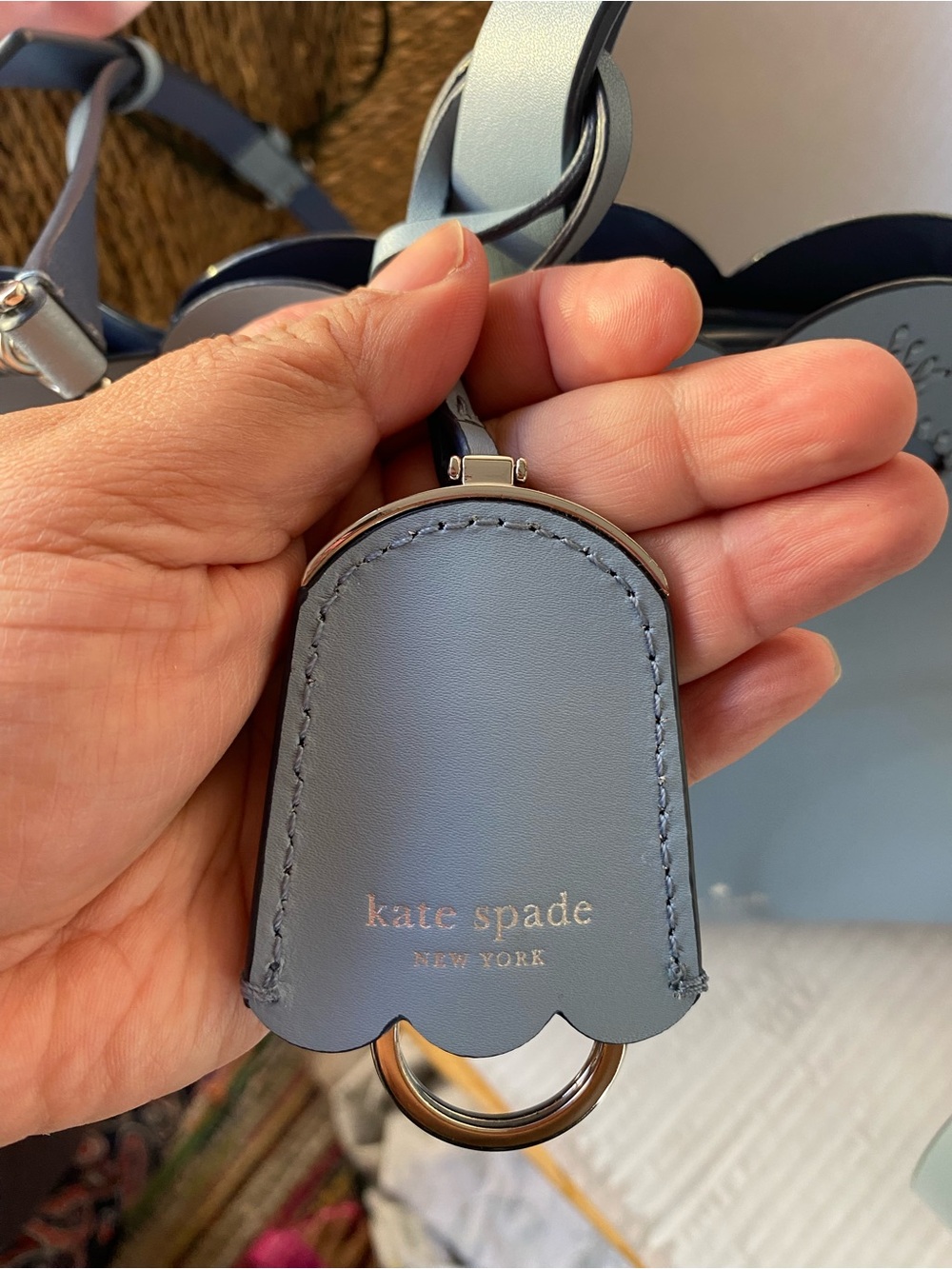 KATE SPADE Magnolia Street Eyelet Mini Mina Leather Satchel Blue Dawn - Picture 9 of 16